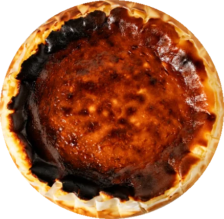 BasQé burnt cheesecake, seen from above